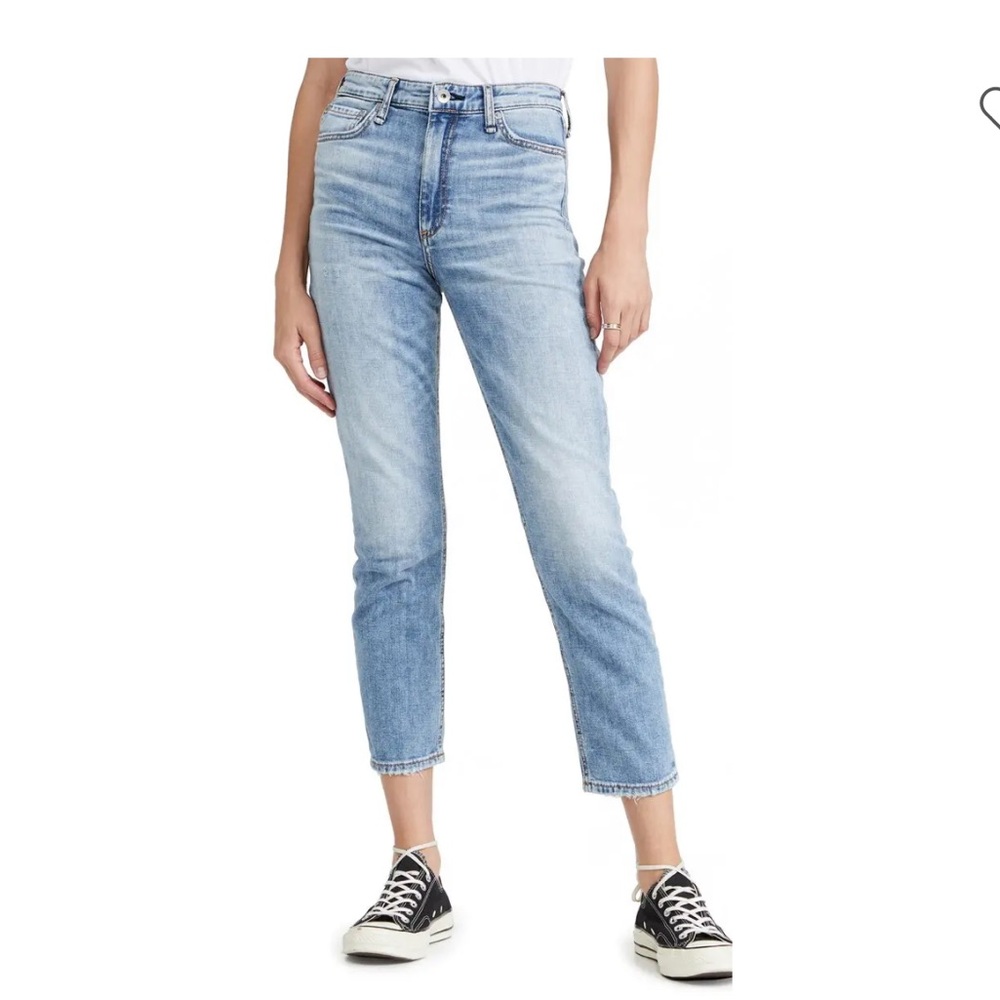 rag & bone Nina High Rise Cigarette Ankle Women's Light Blue Jeans
